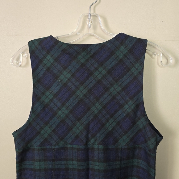 Green And Blue Plaid Pinafore Dress - Picture 7 of 12